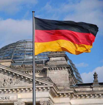 flag in front of the bundestag